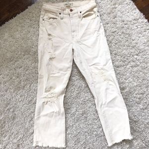 Madewell Jeans - off white made well jeans- mid waisted Madewell Jeans - off white made well jeans- mid waisted